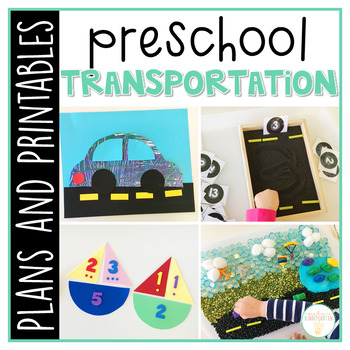 Tons of transportation themed activities and ideas. Weekly plan includes books, literacy, math, science, art, sensory bins, and more! Perfect for tot school, preschool, or kindergarten.