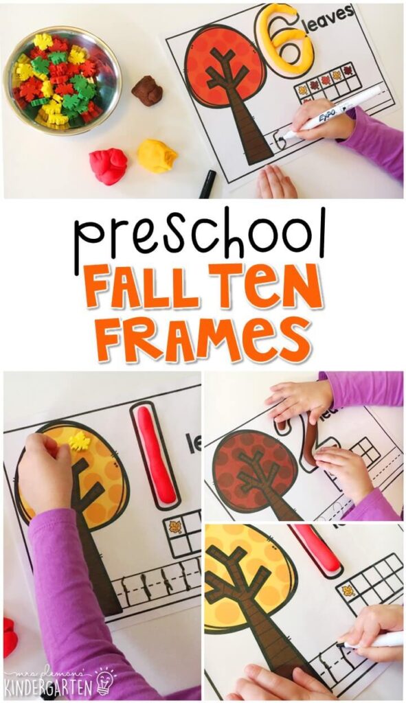 These fall tree ten frames are a super fun way to practice number identification, counting, number writing, and fine motor skills with a fall theme. Great for tot school, preschool, or even kindergarten!