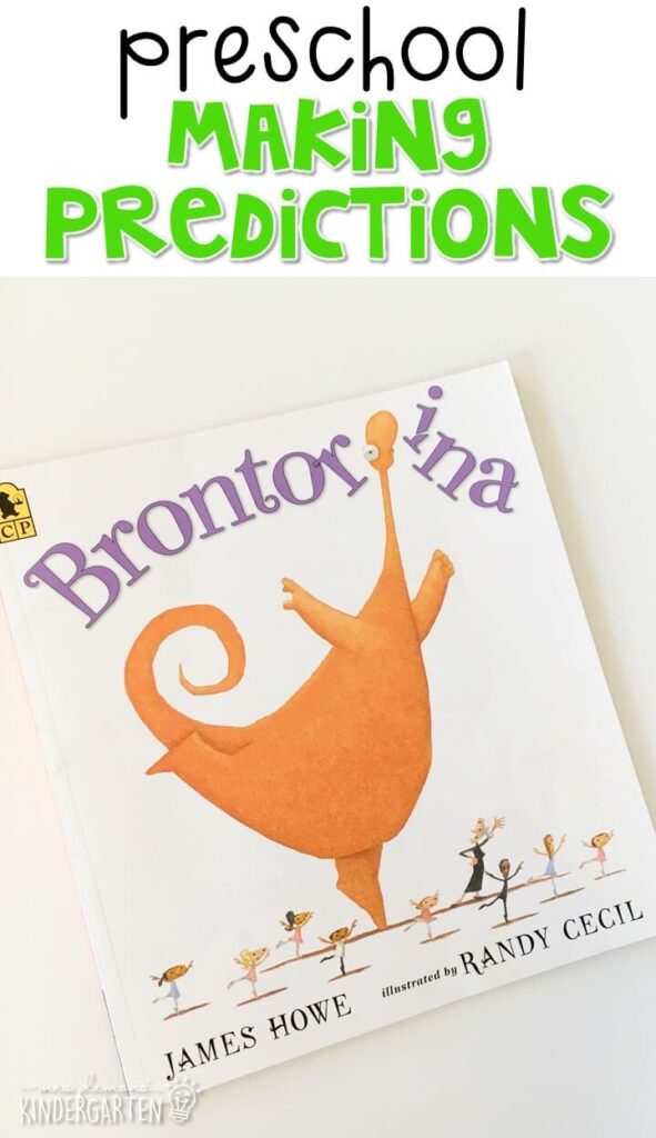 Practice making predictions with this adorable "Brontorina" story by James Howe. Great for a dinosaur theme in tot school, preschool, or even kindergarten!