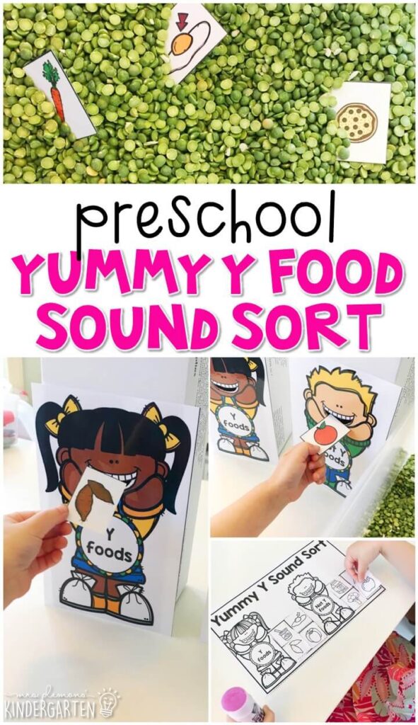 This yummy y foods sound sort is fun for letter sounds and fine motor practice with an all about you theme. Great for tot school, preschool, or even kindergarten!