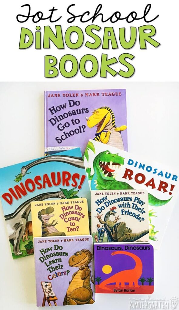 5 great books to read aloud for a dinosaur theme. Perfect for tot school, preschool, or even kindergarten.