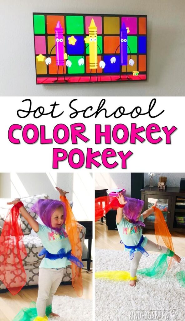 Learning is more fun when it involves movement! Work on color recognition and body parts with this color hokey pokey activity! Great activity for an all about me or family theme in tot school, preschool, or even kindergarten!