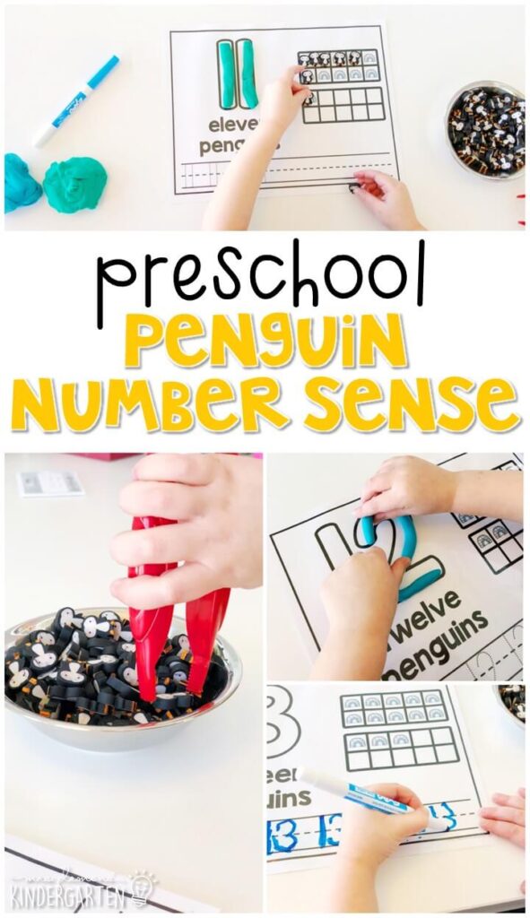 These penguin number sense mats are a super fun way to practice number identification, counting, and fine motor skills with a penguin theme. Great for tot school, preschool, or even kindergarten!