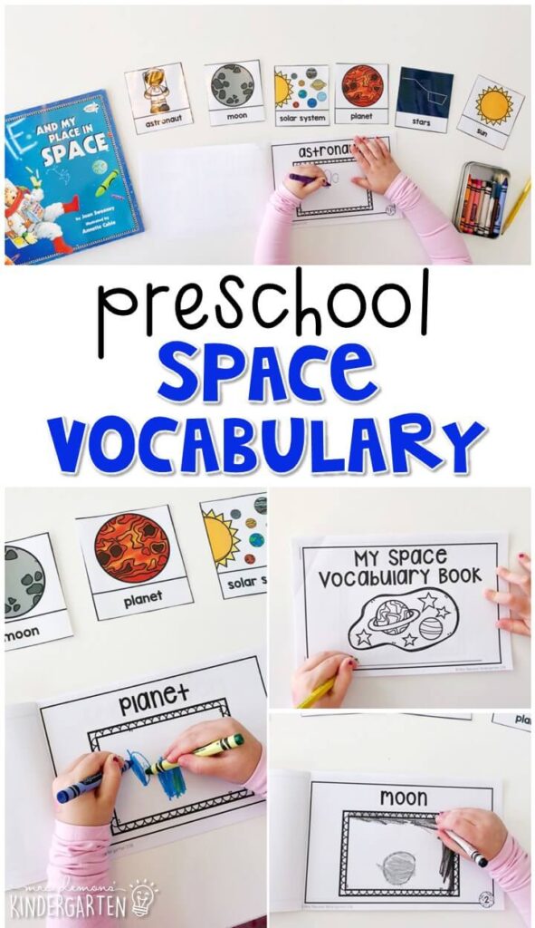 Practice space vocabulary with this space vocabulary book. Great for tot school, preschool, or even kindergarten!