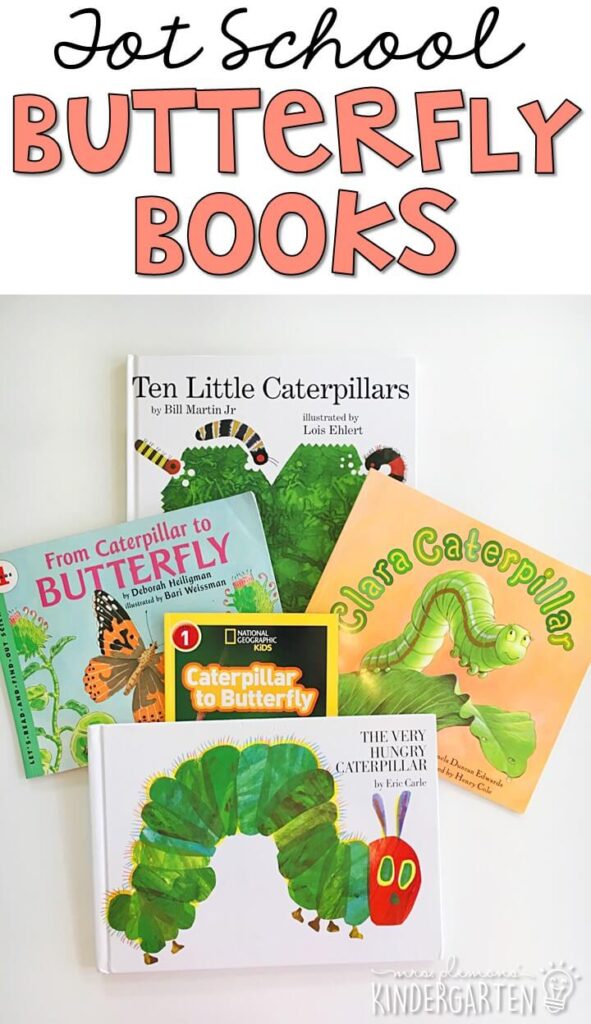 5 great books to read aloud for a butterfly theme. Perfect for tot school, preschool, or even kindergarten.