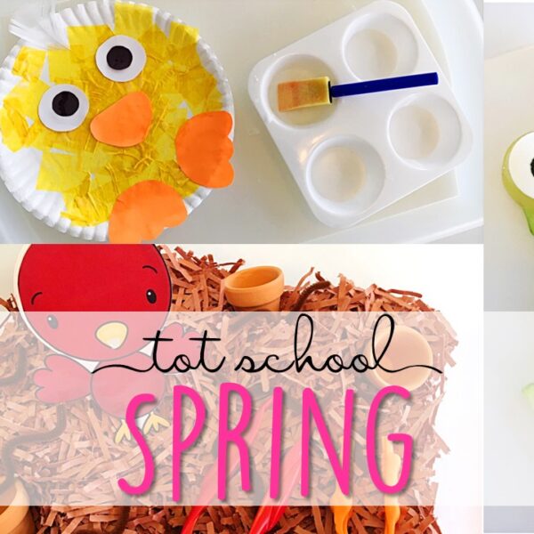 Tons of spring themed activities and ideas. Weekly plan includes books, literacy, math, science, art, sensory bins, and more! Perfect for tot school, preschool, or kindergarten.