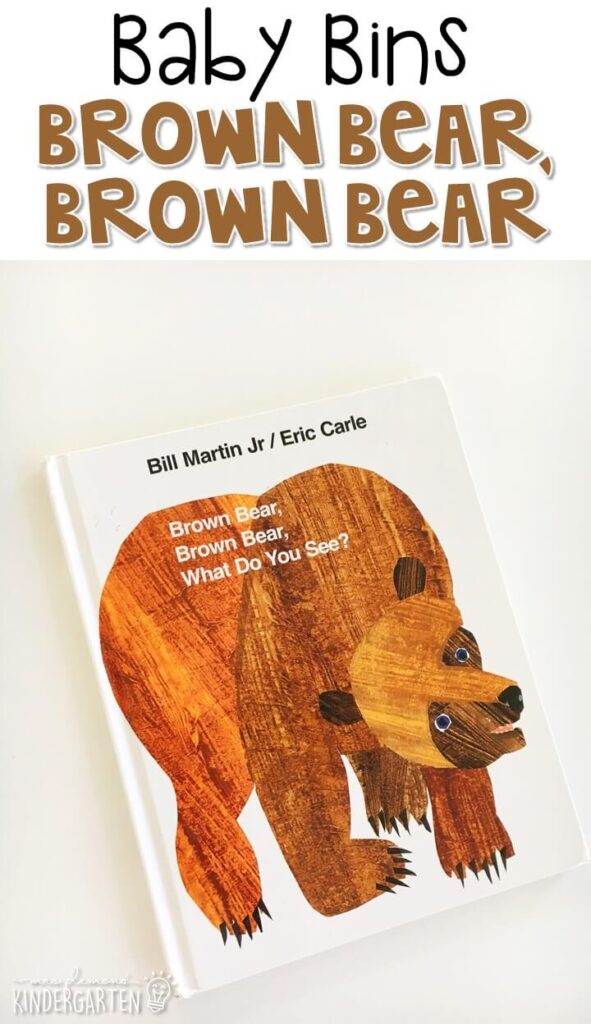 "Brown Bear, Brown Bear, What Do You See?" is one of our favorite brown themed read alouds. These Baby Bin plans are perfect for learning with little ones between 12-24 months old.