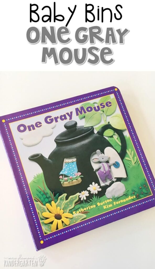 One Gray Mouse by Katherine Burton is one of our favorite gray themed read aloud. These Baby Bin plans are perfect for learning with little ones between 12-24 months old.