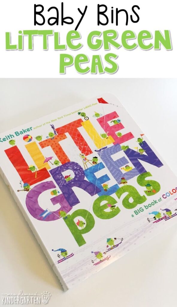 Little Green Peas is our favorite green themed read aloud. These Baby Bin plans are perfect for learning with little ones between 12-24 months old.