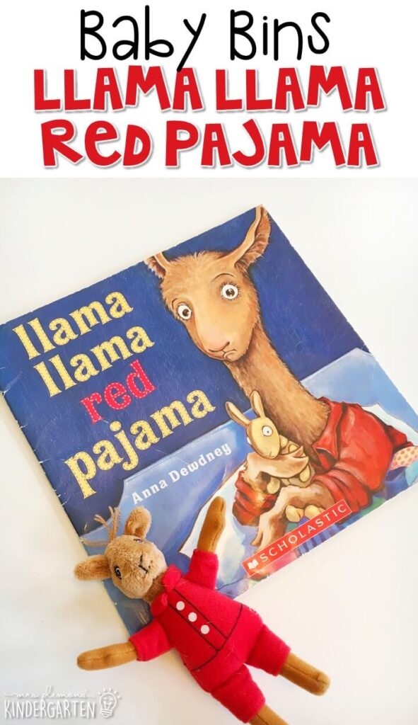 Llama Llama Red Pajama is our favorite red themed read aloud. These Baby Bin plans are perfect for learning with little ones between 12-24 months old.