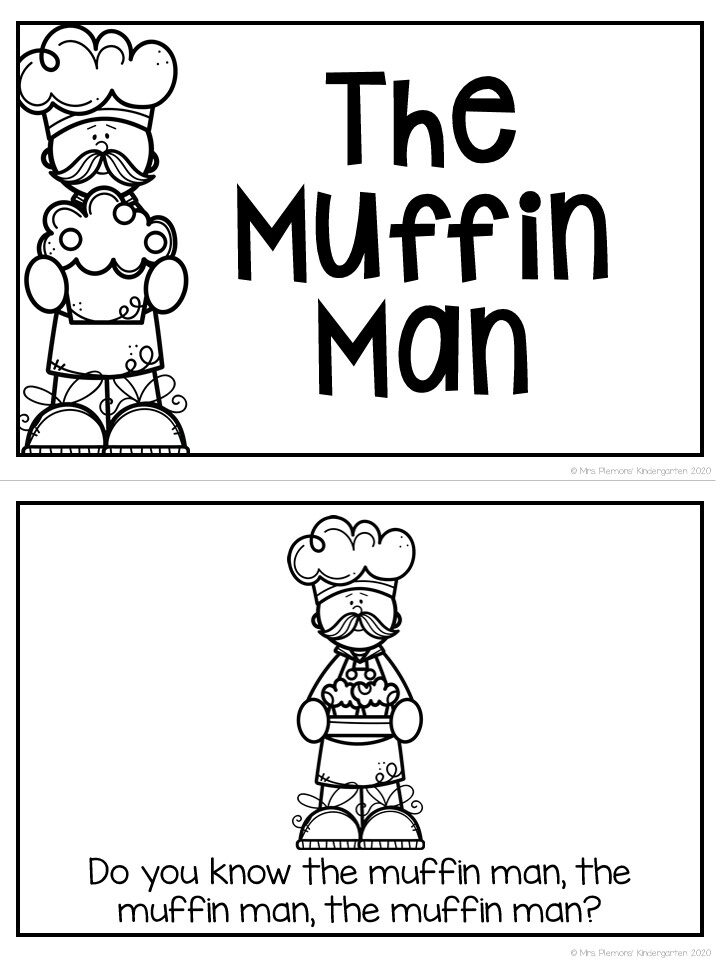 Muffin Man Nursery Rhyme Coloring Pages 2025 